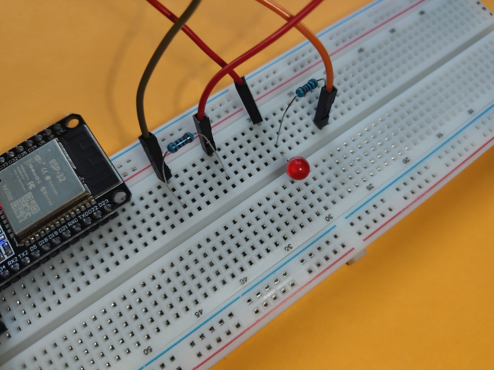Red LED on divider output