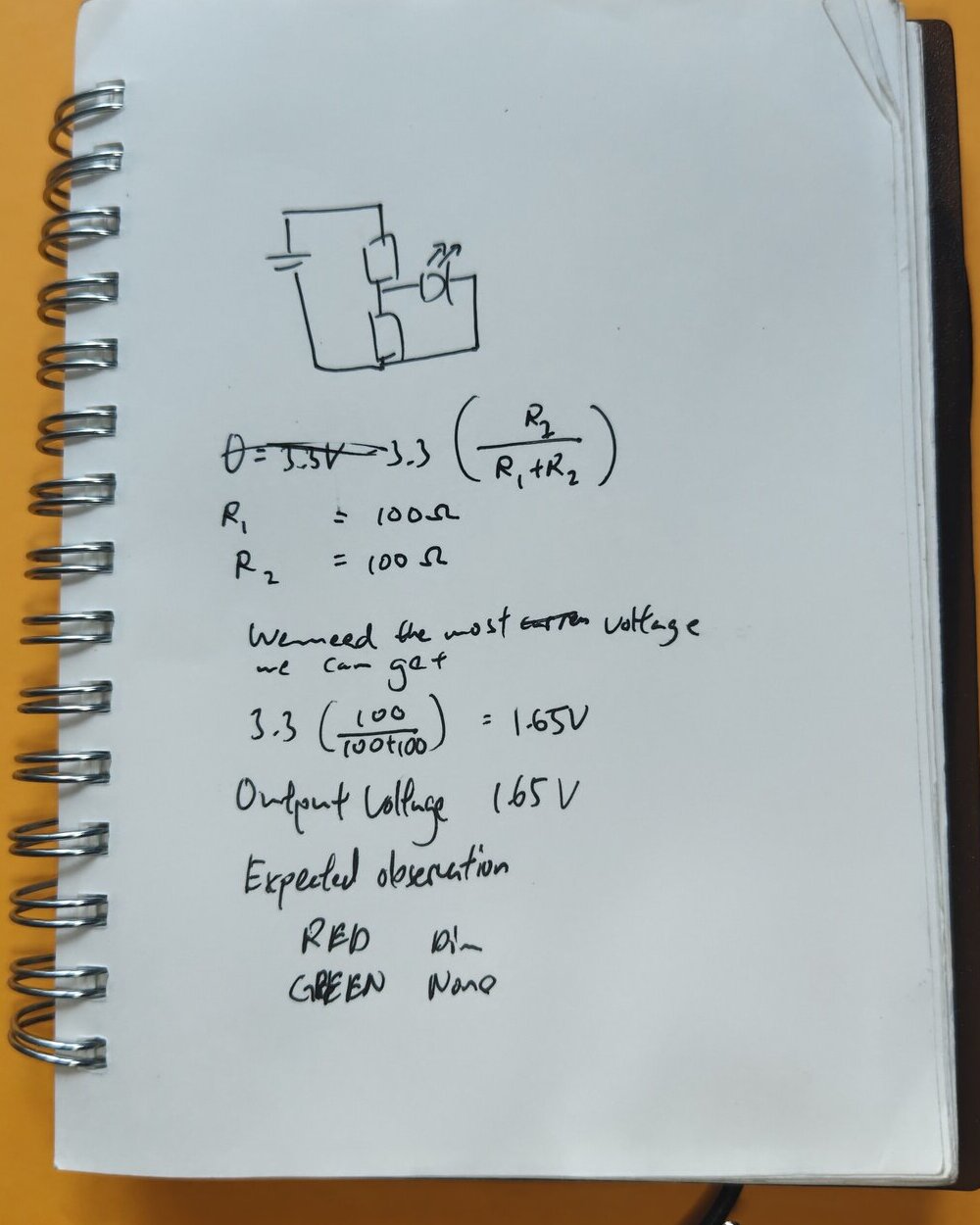 Voltage divider derivation